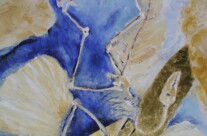 Archeopteryx (Eitempera, Blattgold)