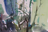 Herbstspaziergang (Aquarell)