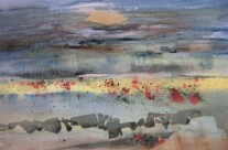 mit Klatschmohn (Aquarell)