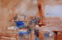 Siena/ultramarin (Aquarell)