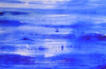 Ultramarine-Ferne (Aquarell)